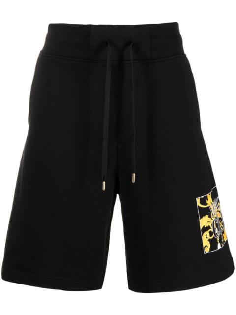 VERSACE JEANS COUTURE logo-print cotton track shorts