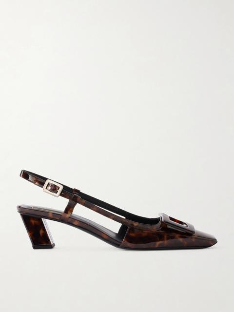 Roger Vivier Belle Vivier 45 Animal-print Patent-leather Slingback Pumps
