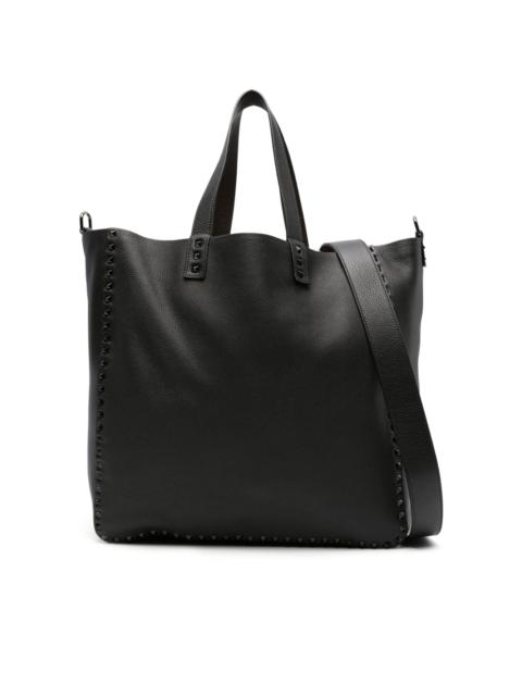 Rockstud double leather tote bag