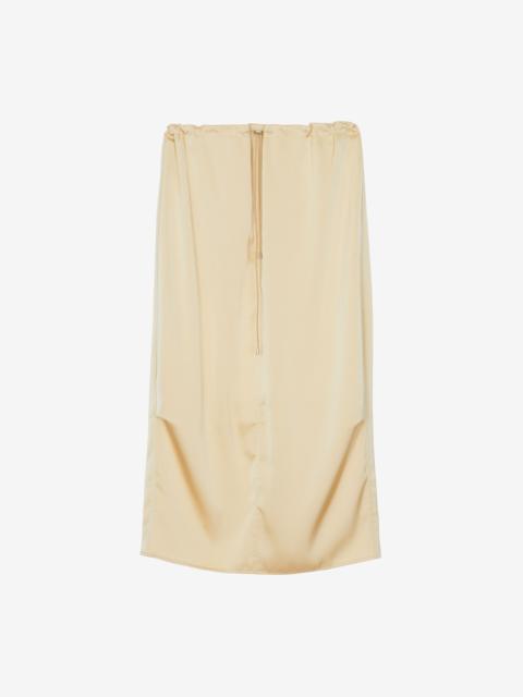 The Frankie Shop Elvas Satin Midi Skirt - Pale Yellow