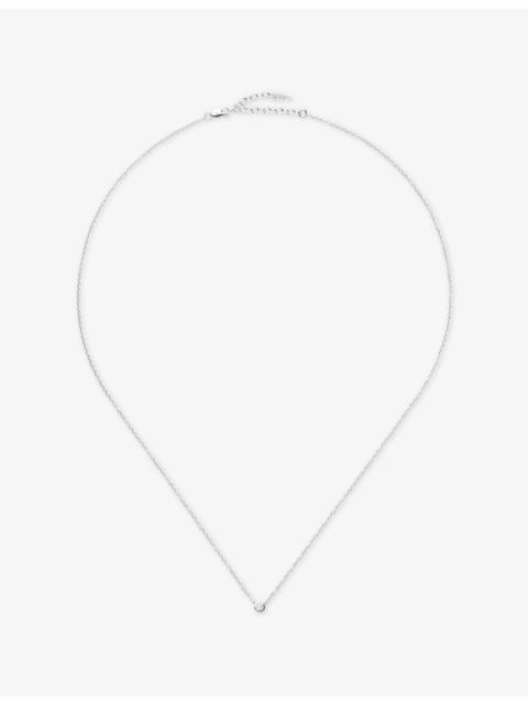 MISSOMA Fine Solitaire 14ct White Gold And Diamond Pendant Necklace