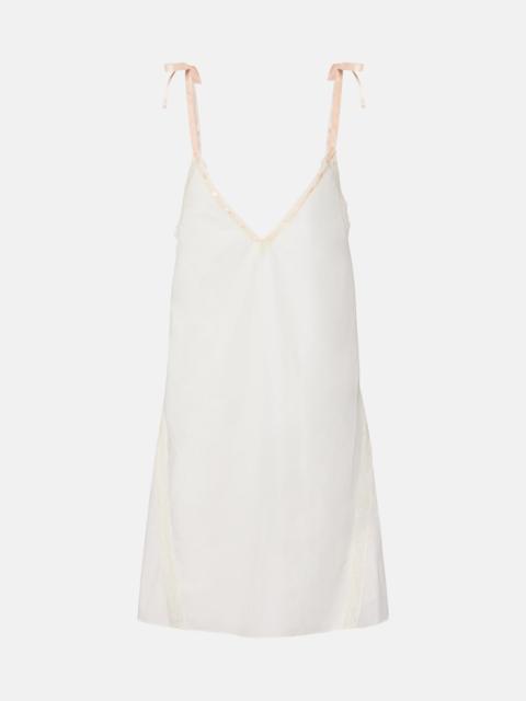 POSSE Alma lace-trimmed cotton minidress