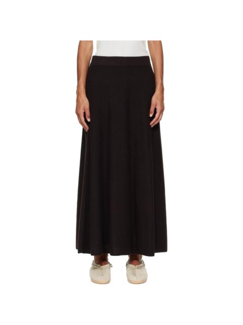 LISA YANG Brown Torie Midi Skirt