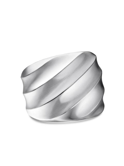 DAVID YURMAN Women's Cable Edge Saddle Ring in Sterling Silver, 18.8mm - Sterling Silver