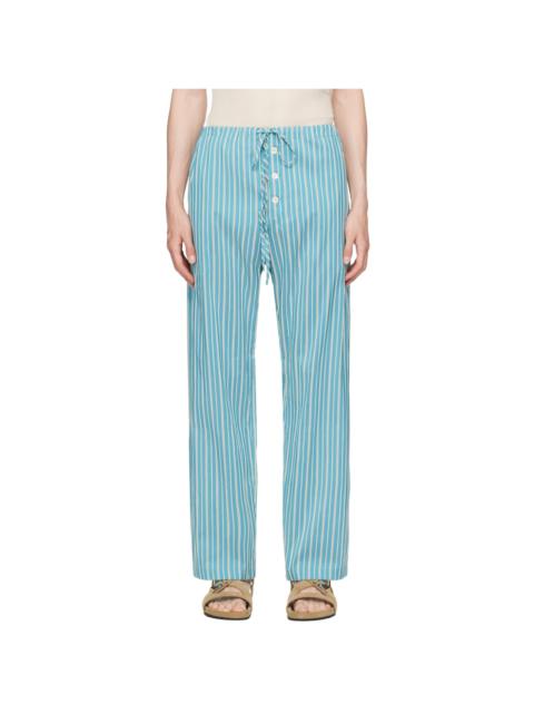 Blue Shore Stripe Trousers
