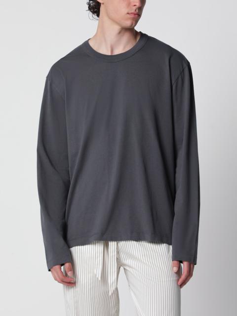 TEKLA Black washed long-sleeve T-shirt
