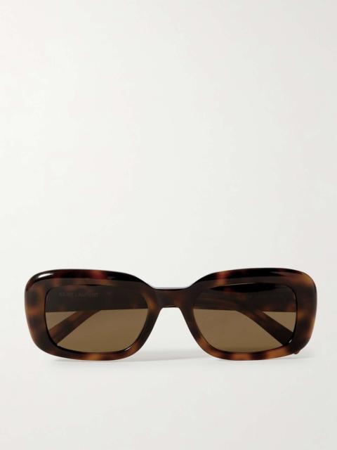 Square-frame tortoiseshell acetate sunglasses