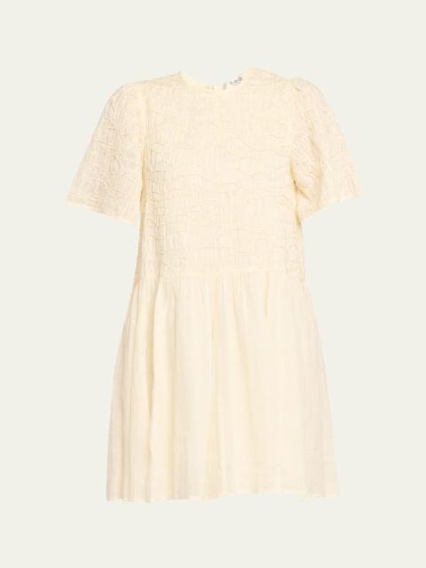 Sea Imogen Smocked Mini Dress