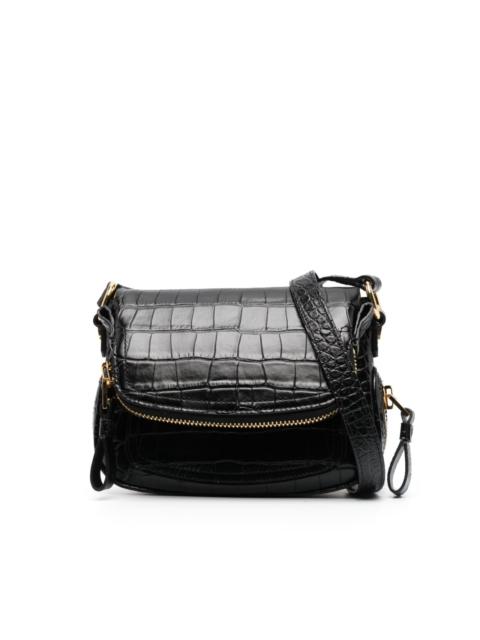 Jennifer crocodile-embossed leather bag