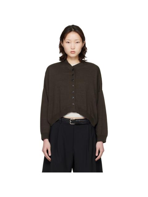 CORDERA Brown Cotton & Cashmere Cardigan