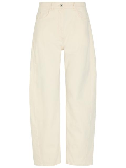 Another Tomorrow Another Tomorrow Curved Barrel-leg Jeans