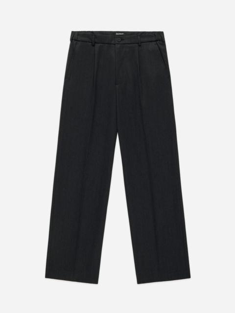 3sixteen Pleated Trouser - Charcoal Wool