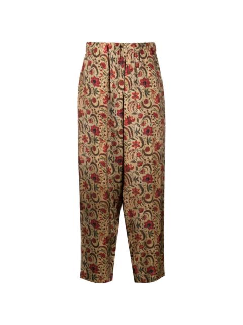 Palmer floral-print tapered trousers