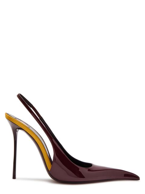 Saint Laurent Amalia 110 Patent Leather Slingback Pumps