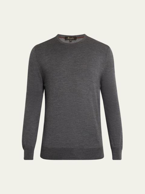 Loro Piana Men's Wool Knit Crewneck Sweater