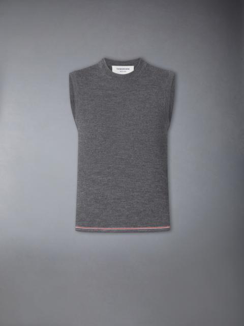 Thom Browne MERINO WOOL RWB STRIPE SHELL TOP