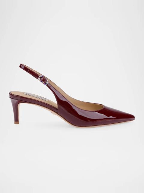 BADGLEY MISCHKA Ruthie II 55MM Patent Leather Slingback Pumps