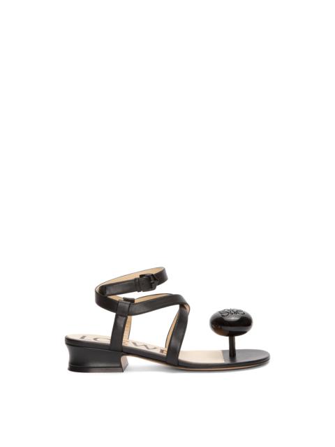 Loewe Calle Pebble sandal in lambskin