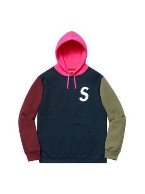Supreme Supreme S Logo Colorblocked Hooded Sweatshirt 'Multi-Color' SUP-SS19-310