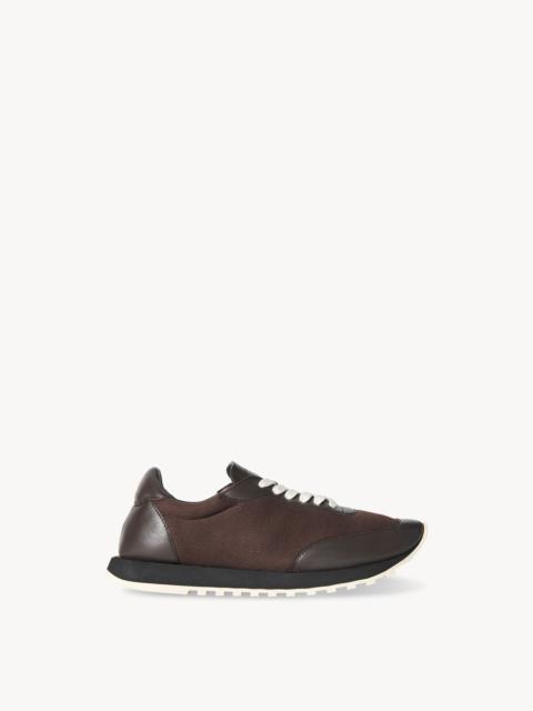The Row Owen Runner in Leather and Mesh