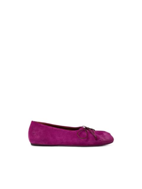 Marsèll Girella lace-up suede ballet flats