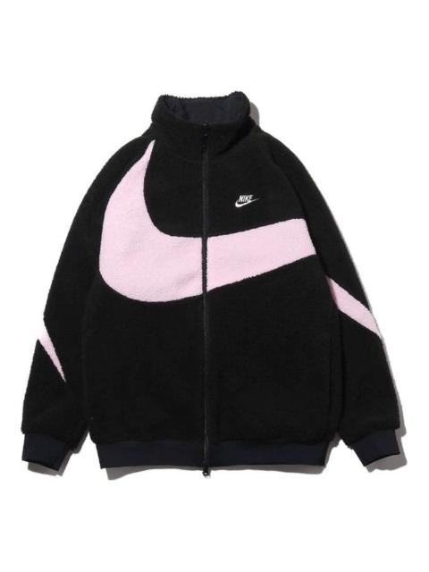 Nike Nike Big Swoosh Polar Fleece Jacket 'Black Pink' BQ6546-016