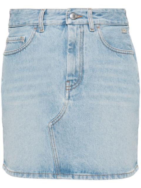 GCDS logo-appliquÃ© denim mini skirt