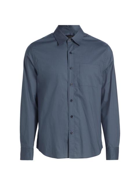 Vince Men's Poplin Separate Placket Button-Front Shirt - Neue Blue