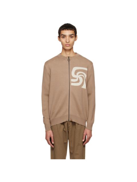 soulland Beige Armor Lux Edition Cardigan