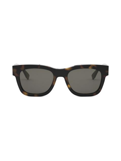 'Fendi Diagonal 51mm Square Sunglasses in Dark Havana /Smoke