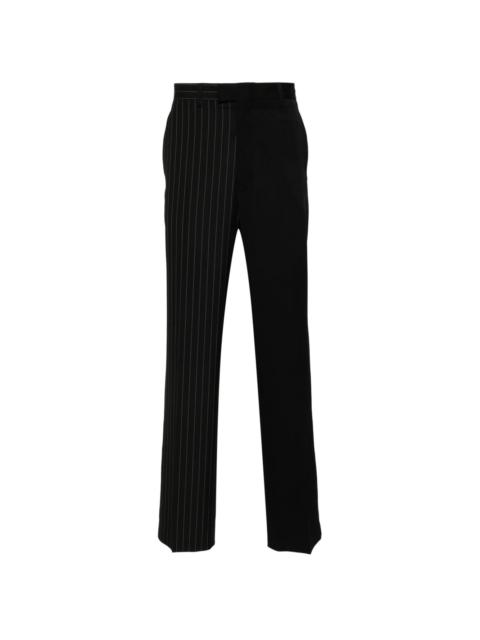 pinstripe straight-leg trousers