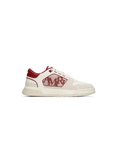AMIRI White & Red Classic Low Sneakers