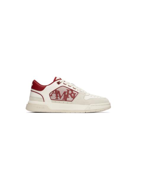 White & Red Classic Low Sneakers