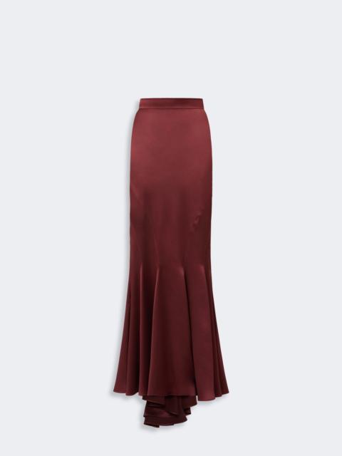 Max Mara TABARIN Long silk satin skirt - RUST
