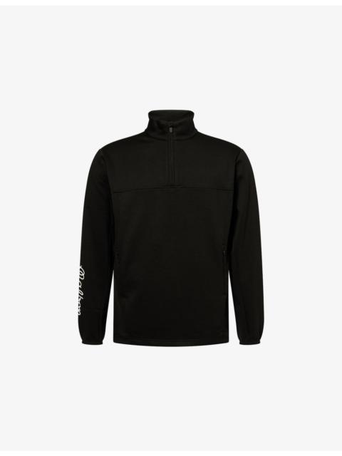 malbon Long-Sleeve Quarter-Zip Woven Pullover