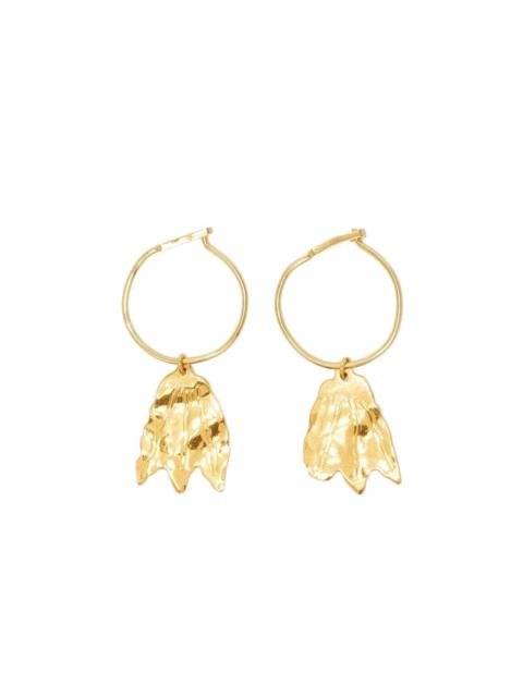 Jil Sander floral-detail drop-design earrings