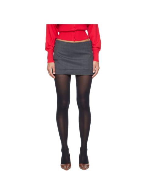 OPEN YY Gray Tailored Trouser Miniskirt