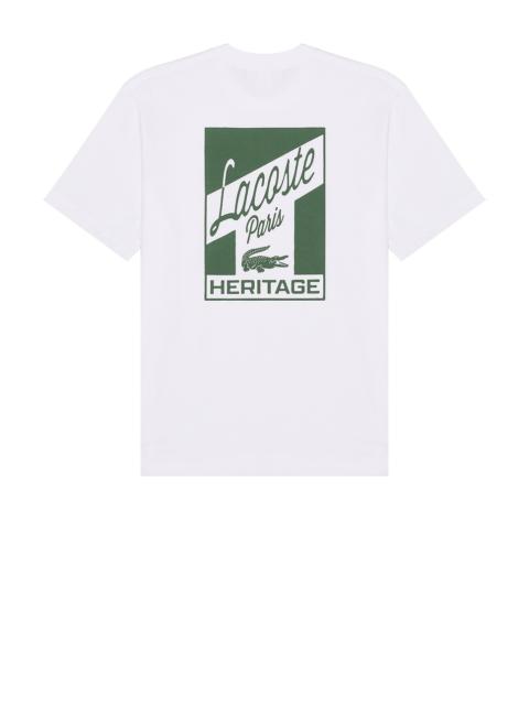 LACOSTE Classic Fit Heritage Tee