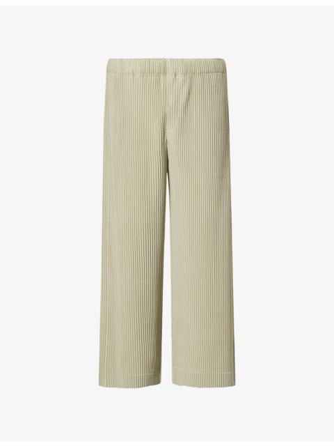 Month Straight-Leg Pleats Knitted Trousers