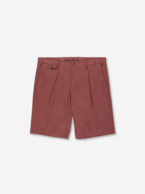 SLOWEAR Slim fit cotton poplin Bermuda shorts