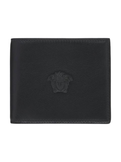 VERSACE Versace La Medusa (6 Card Slot 2 Cash Compartments) Bi-Fold Wallet Black/Black