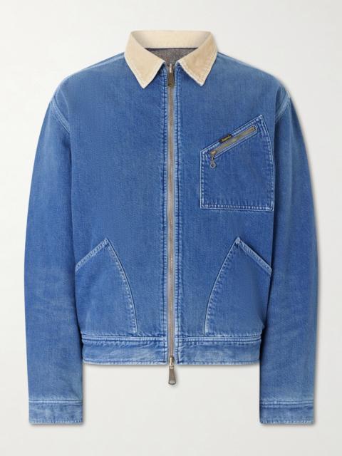 Kapital Virgin Mary Reversible Corduroy-Trimmed Denim Jacket