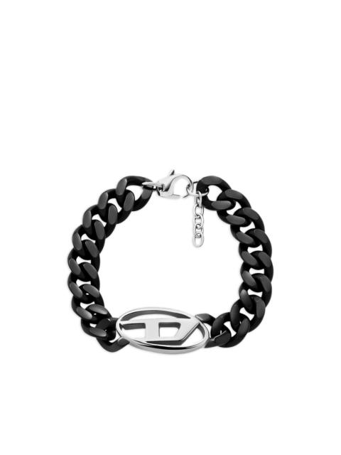 Diesel logo-plaque bracelet