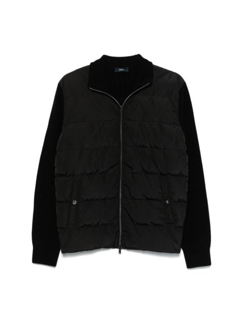 quilted-panelled jacket