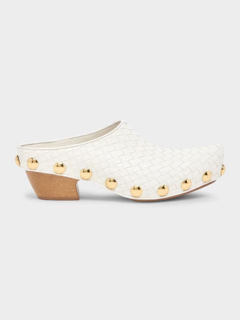 Bottega Veneta Gondola Intrecciato Leather Clog Mules