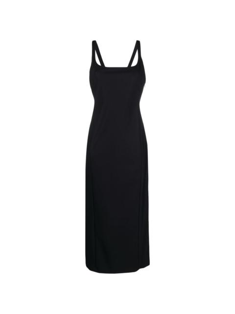 EMPORIO ARMANI layered cutout midi dress