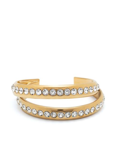 Amina Muaddi Jahleel crystal-embellished cuff bracelet
