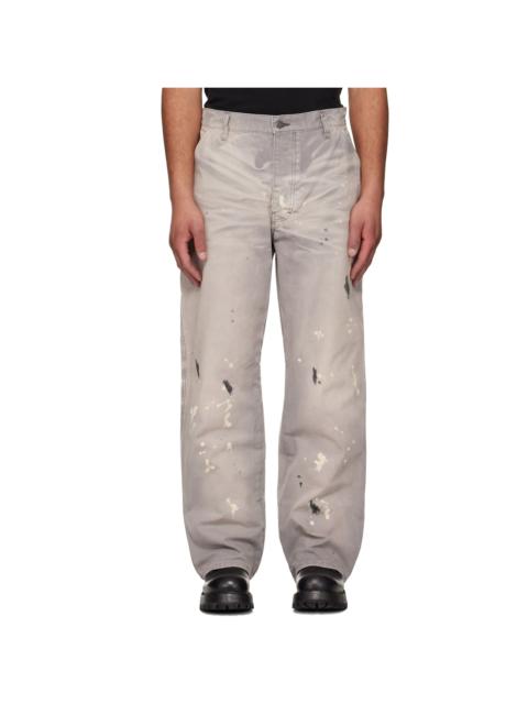 AlLEXANDER DIGENOVA Gray Underground Painter Trousers
