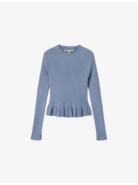 ALLSAINTS Jas Peplum-Hem Knitted Jumper
