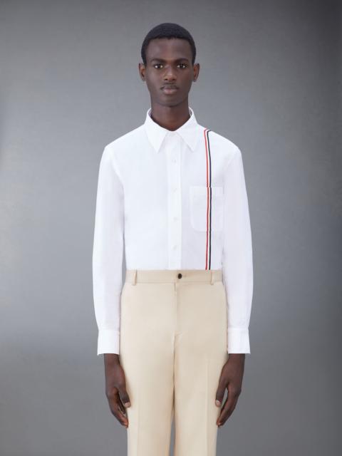 ★THOM BROWNE★ Rugby Fit RWB Stripe Short Sleeve T-Shirt Wh Thom Browne RWB-stripe short-sleeve T-shirt | White | FARFETCH